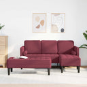 vidaXL Sofa set with cushions 2 pcs Light gray Polyester