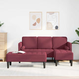 vidaXL Sofa set with cushions 2 pcs Light gray Polyester