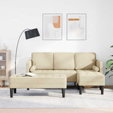 vidaXL Sofa set with cushions 2 pcs Light gray Polyester