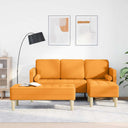 vidaXL Sofa set with cushions 2 pcs Light gray Polyester