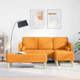 vidaXL Sofa set with cushions 2 pcs Light gray Polyester