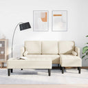 vidaXL Sofa set with cushions 2 pcs Light gray Polyester