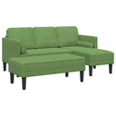 vidaXL Sofa set with cushions 2 pcs Light gray Polyester