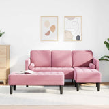 vidaXL Sofa set with cushions 2 pcs Light gray Polyester