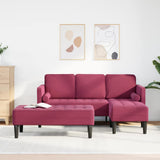 vidaXL Sofa set with cushions 2 pcs Light gray Polyester