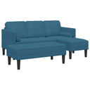 vidaXL Sofa set with cushions 2 pcs Light gray Polyester