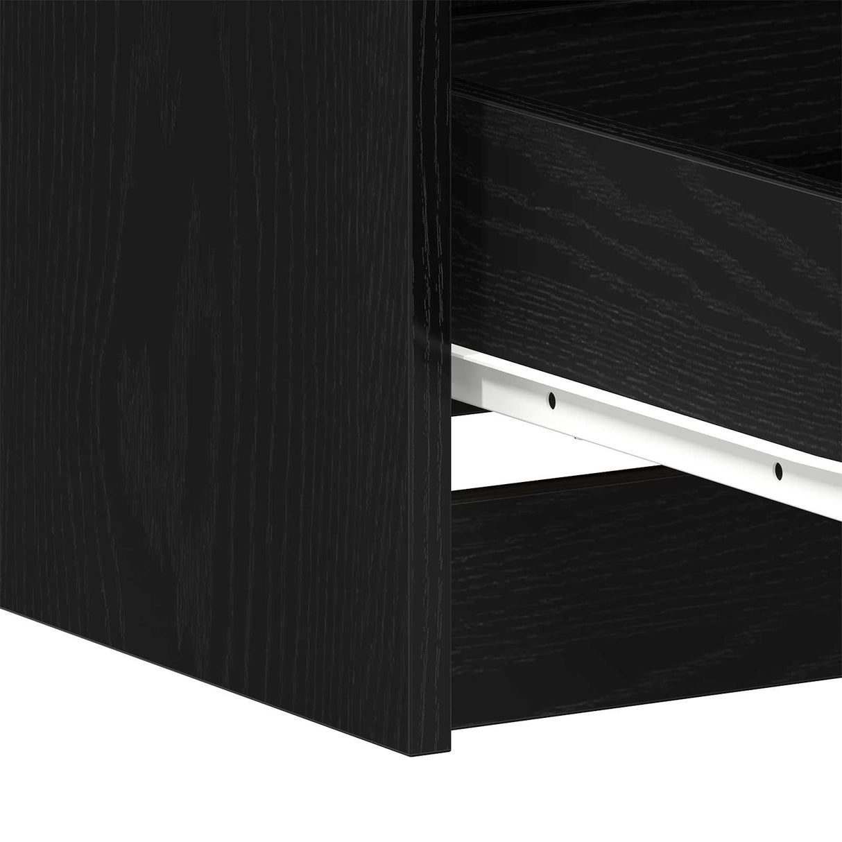 vidaXL Bureau met lade Zwart Eiken 140 x 50 x 76 cm Bewerkt hout