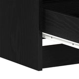 vidaXL Bureau met lade Zwart Eiken 140 x 50 x 76 cm Bewerkt hout