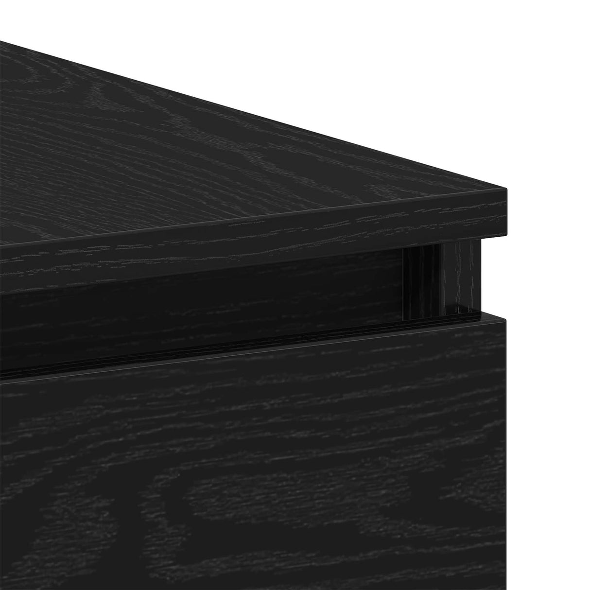 vidaXL Bureau met lade Zwart Eiken 140 x 50 x 76 cm Bewerkt hout