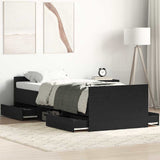 vidaXL Bedframe met hoofd- en voeteneinde wit 100x200 cm