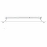 vidaXL Inklapbare Luifel Blauw en Wit 250 x 200 cm Aluminium en Stof