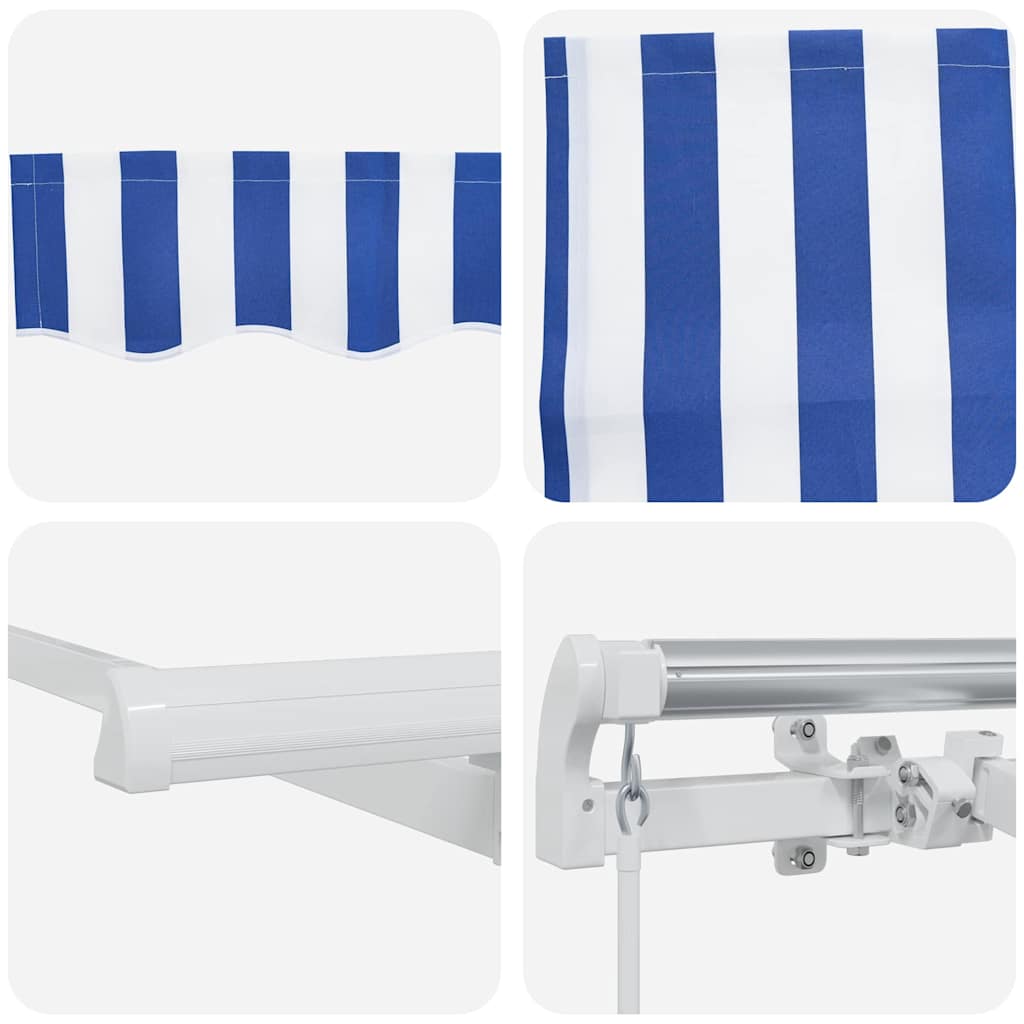 vidaXL Inklapbare Luifel Blauw 250 x 200 cm Stof
