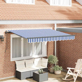 vidaXL Inklapbare Luifel Blauw 250 x 200 cm Stof