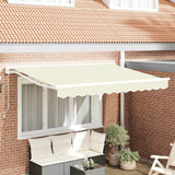 vidaXL Inklapbare Luifel Blauw en Wit 250 x 200 cm Aluminium en Stof