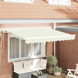 vidaXL Inklapbare Luifel Blauw en Wit 250 x 200 cm Aluminium en Stof