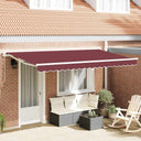 vidaXL Inklapbare Luifel Blauw en Wit 250 x 200 cm Aluminium en Stof
