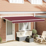vidaXL Inklapbare Luifel Blauw en Wit 250 x 200 cm Aluminium en Stof