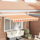 vidaXL Inklapbare Luifel Blauw en Wit 250 x 200 cm Aluminium en Stof