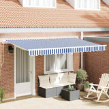 vidaXL Inklapbare Luifel Blauw 250 x 200 cm Stof