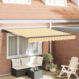 vidaXL Inklapbare Luifel Blauw en Wit 250 x 200 cm Aluminium en Stof