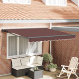 vidaXL Inklapbare Luifel Blauw en Wit 250 x 200 cm Aluminium en Stof
