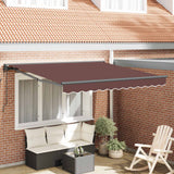 vidaXL Inklapbare Luifel Blauw en Wit 250 x 200 cm Aluminium en Stof