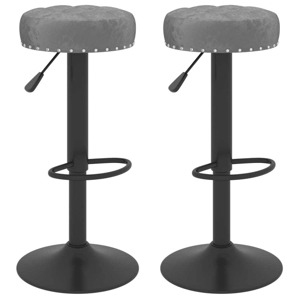 vidaXL Bar stools 2 pcs velvet black