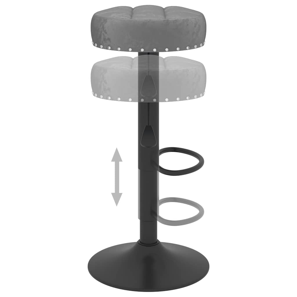 vidaXL Bar stools 2 pcs velvet black