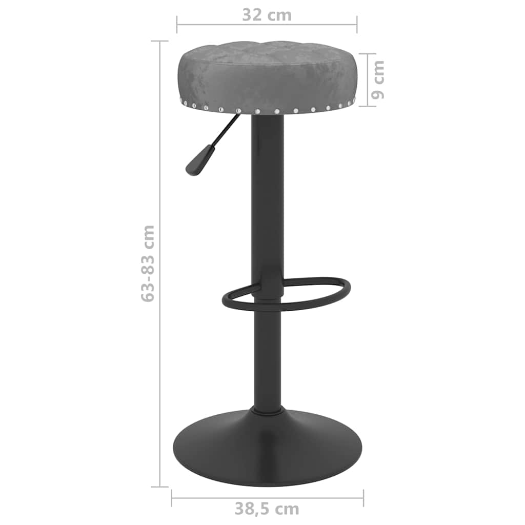 vidaXL Bar stools 2 pcs velvet black