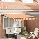 vidaXL Inklapbare Luifel Blauw en Wit 250 x 200 cm Aluminium en Stof
