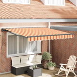 vidaXL Inklapbare Luifel Blauw en Wit 250 x 200 cm Aluminium en Stof
