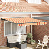 vidaXL Inklapbare Luifel Blauw en Wit 250 x 200 cm Aluminium en Stof