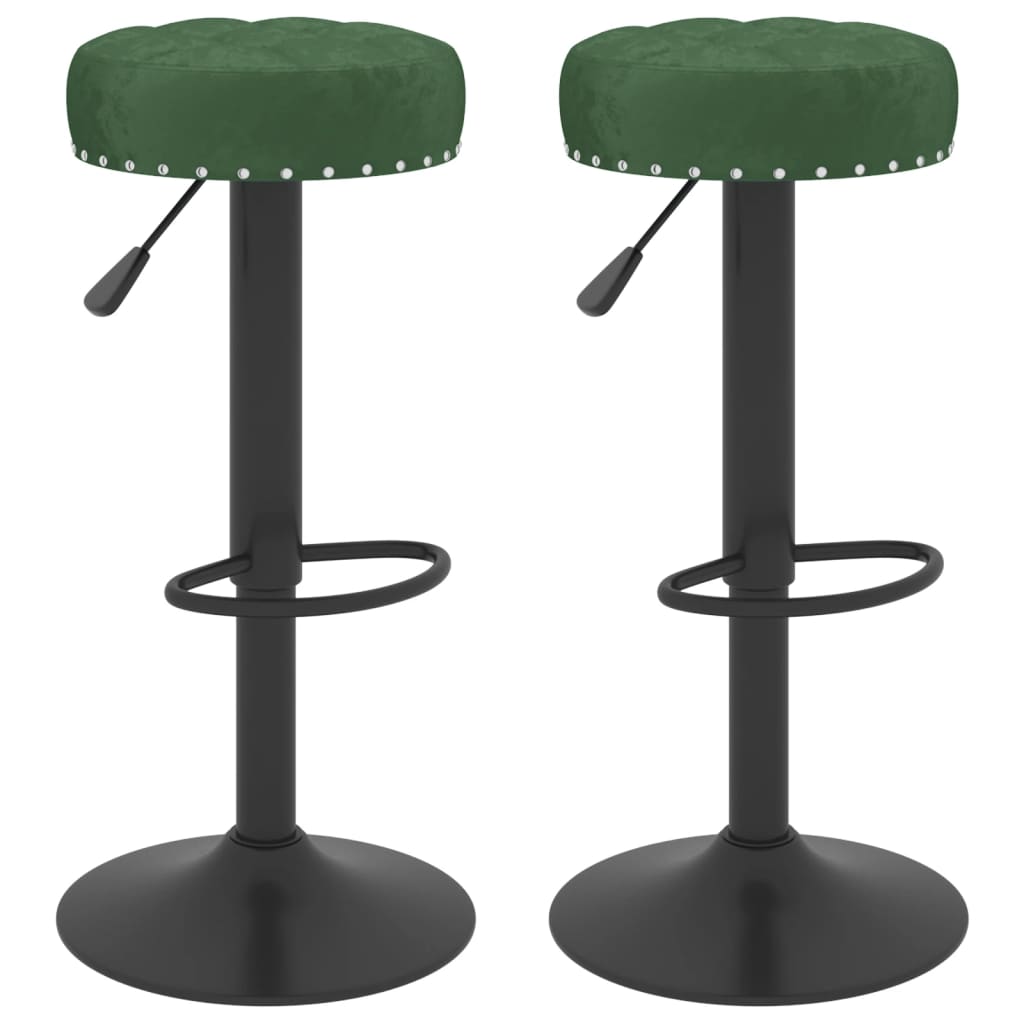 vidaXL Bar stools 2 pcs velvet black