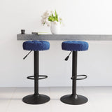 vidaXL Bar stools 2 pcs velvet black