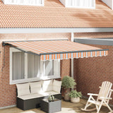 vidaXL Inklapbare Luifel Blauw en Wit 250 x 200 cm Aluminium en Stof