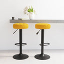 vidaXL Bar stools 2 pcs velvet black