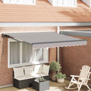 vidaXL Inklapbare Luifel Blauw en Wit 250 x 200 cm Aluminium en Stof