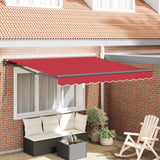 vidaXL Inklapbare Luifel Blauw en Wit 250 x 200 cm Aluminium en Stof