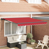 vidaXL Inklapbare Luifel Blauw en Wit 250 x 200 cm Aluminium en Stof