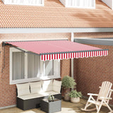 vidaXL Inklapbare Luifel Blauw en Wit 250 x 200 cm Aluminium en Stof