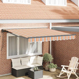 vidaXL Inklapbare Luifel Blauw en Wit 250 x 200 cm Aluminium en Stof