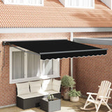 vidaXL Inklapbare Luifel Blauw en Wit 250 x 200 cm Aluminium en Stof
