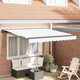 vidaXL Inklapbare Luifel Blauw en Wit 250 x 200 cm Aluminium en Stof
