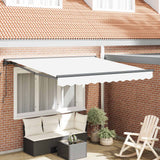 vidaXL Inklapbare Luifel Blauw en Wit 250 x 200 cm Aluminium en Stof