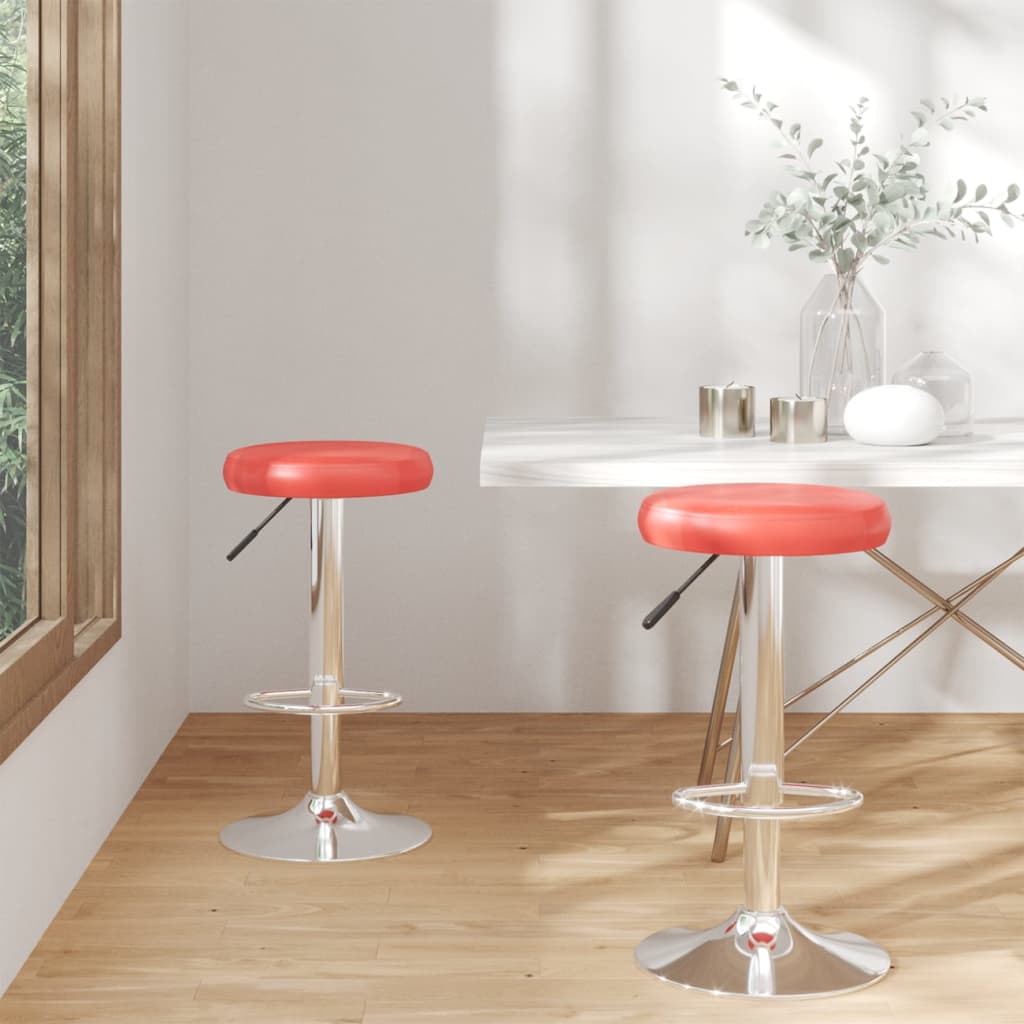 vidaXL Barstoelen 2 st kunstleer wit