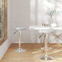 vidaXL Barstoelen 2 st kunstleer wit