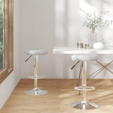vidaXL Barstoelen 2 st kunstleer wit