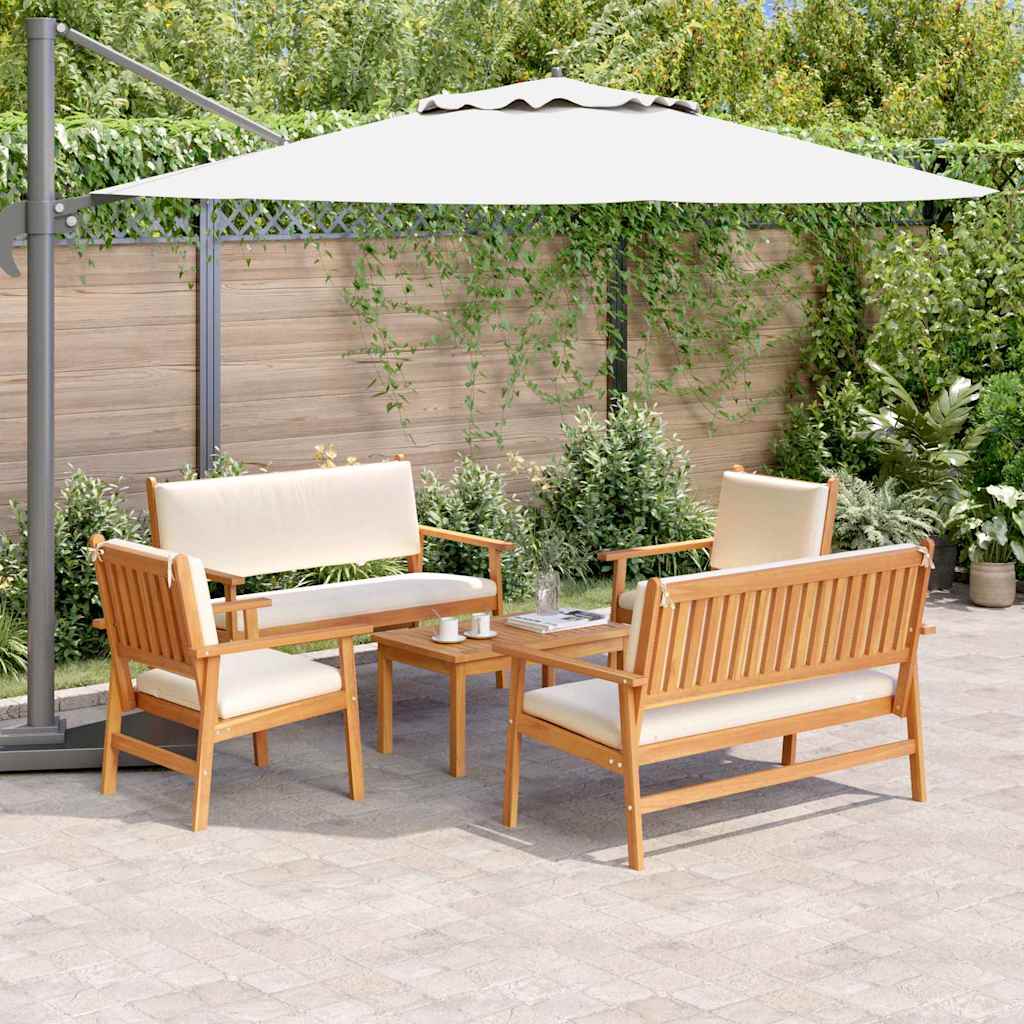 vidaXL Tuinbank Set 4 pcs Bruin 120 x 65,5 x 79 cm Massief Acacia Hout