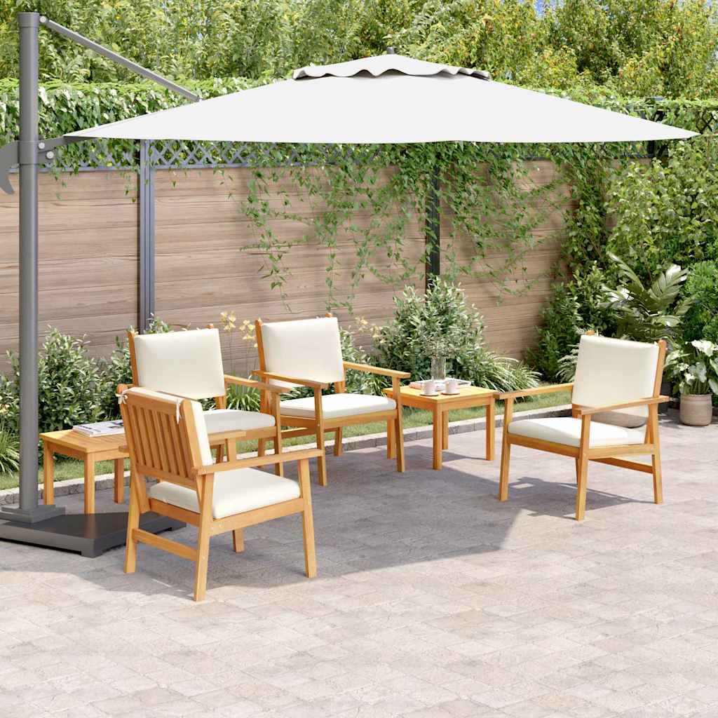 vidaXL Tuinbank Set 4 pcs Bruin 120 x 65,5 x 79 cm Massief Acacia Hout