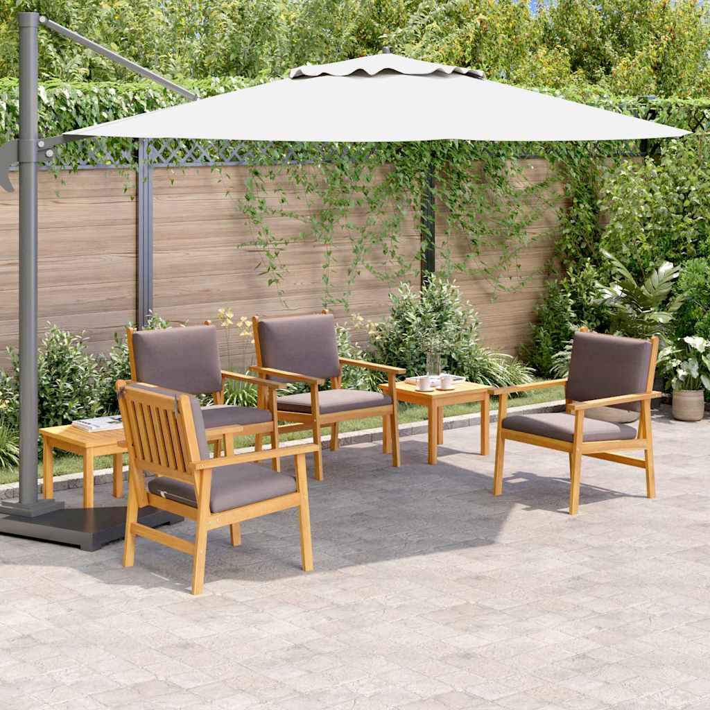 vidaXL Tuinbank Set 4 pcs Bruin 120 x 65,5 x 79 cm Massief Acacia Hout